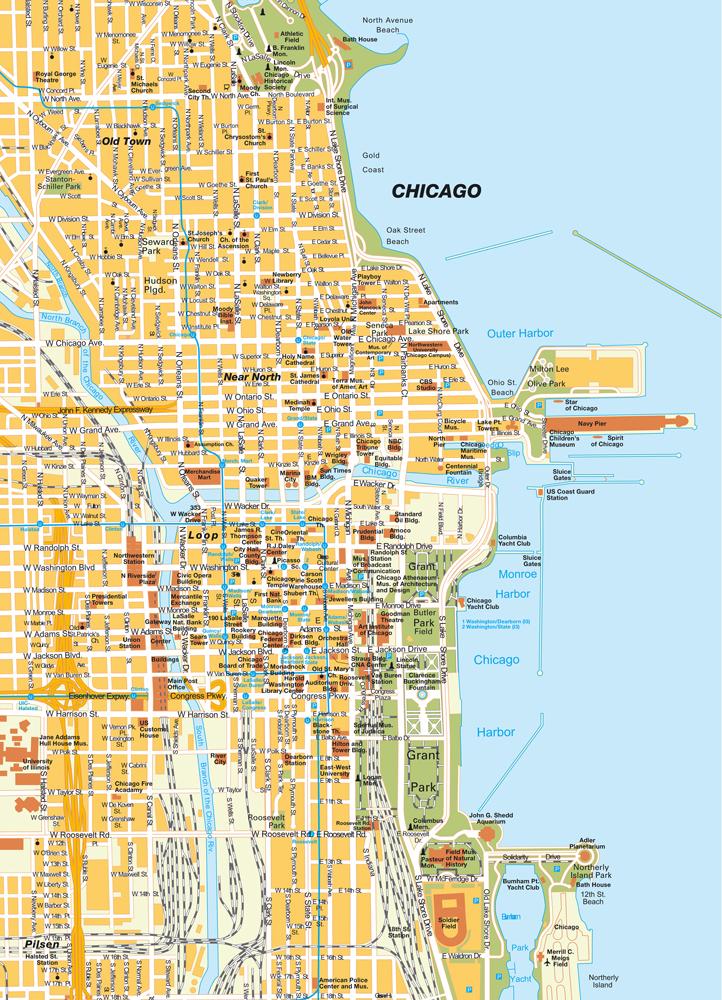 chicago map illinois