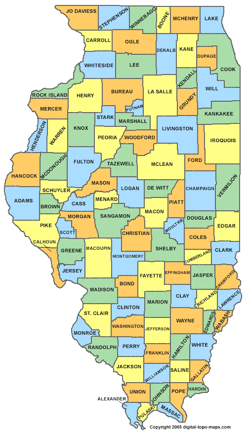 illinois county map