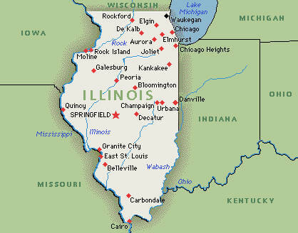 Illinois Map Chicago