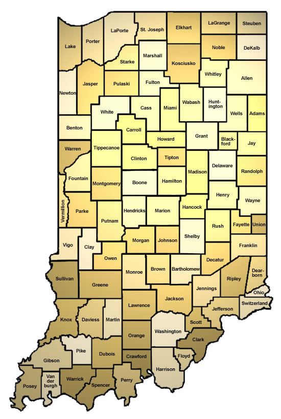 indiana counties map