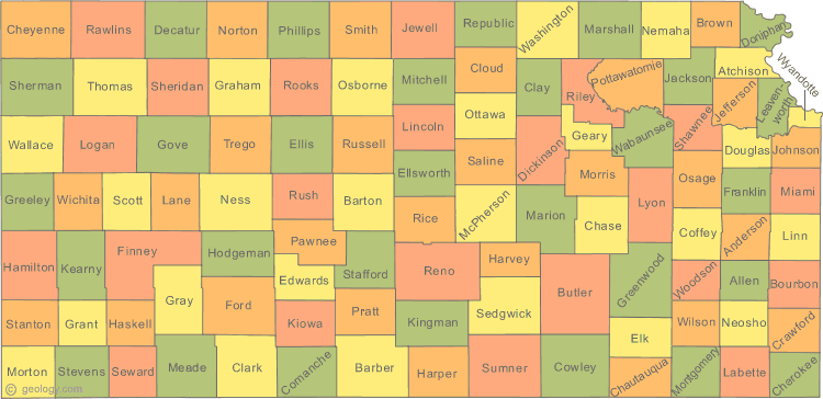 Map of the Kansas