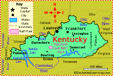 Kentucky cities map