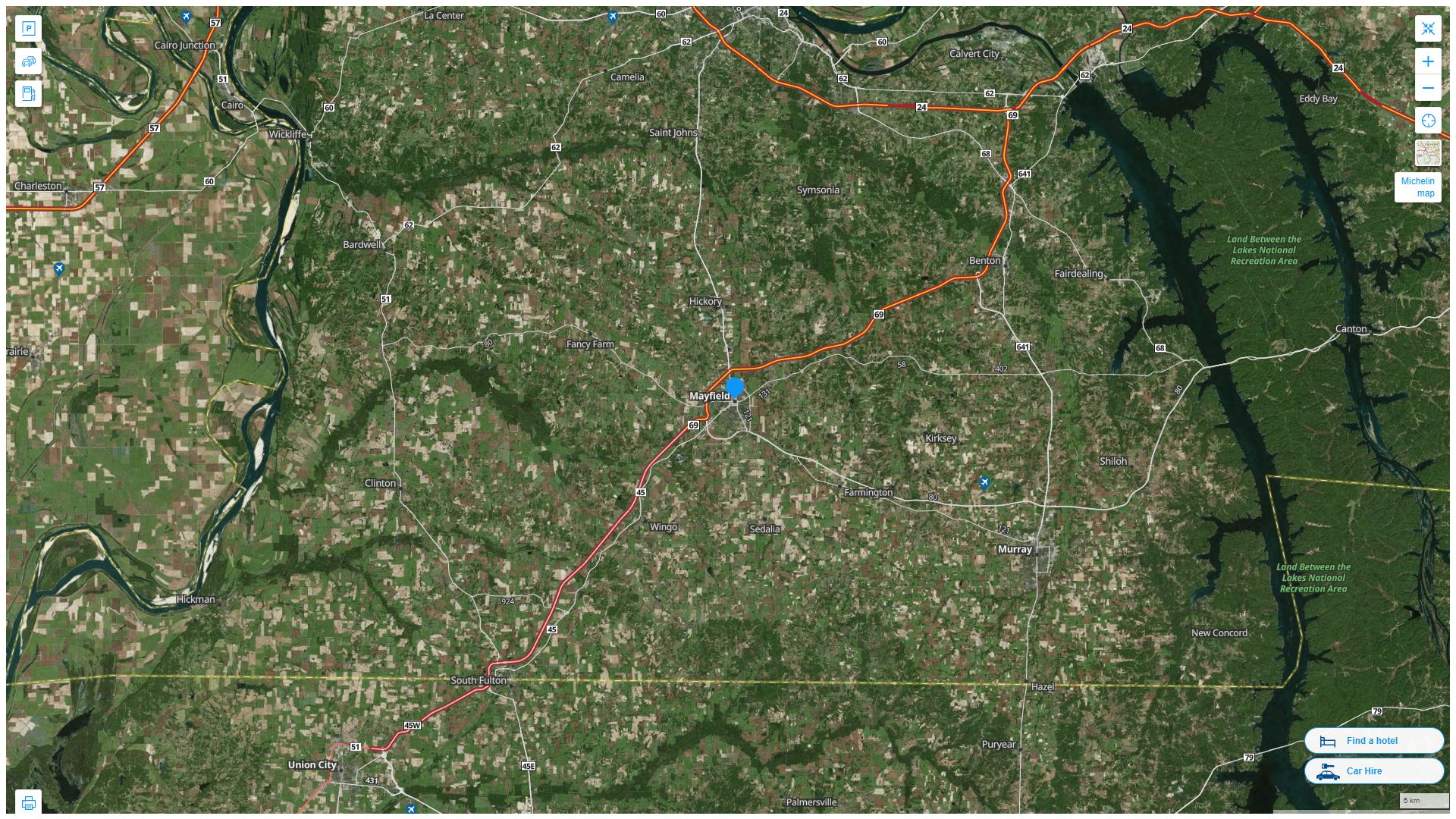 Mayfield Postcode Map Mayfield, Kentucky Map