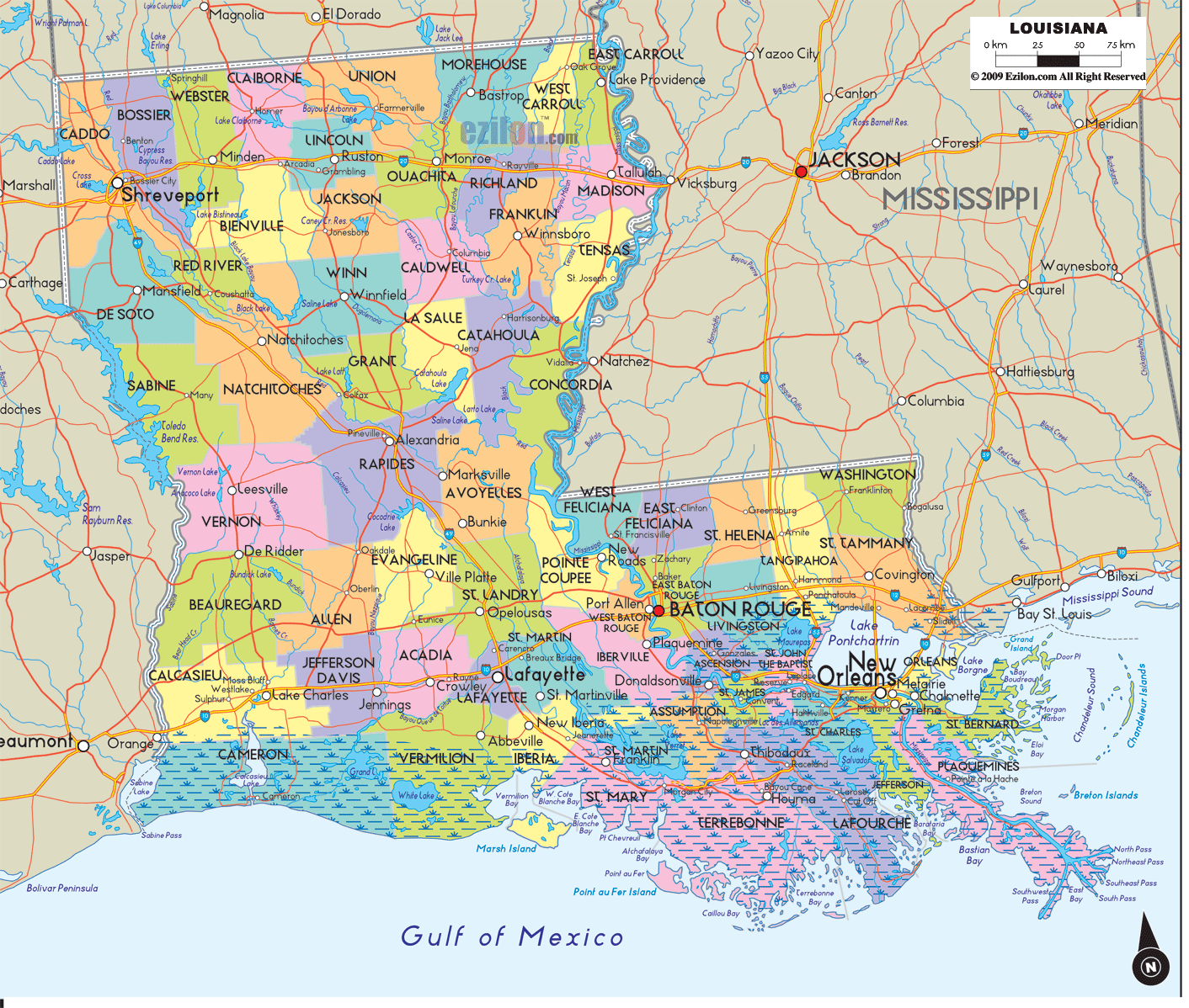 city map of louisiana Louisiana Cities Map city map of louisiana