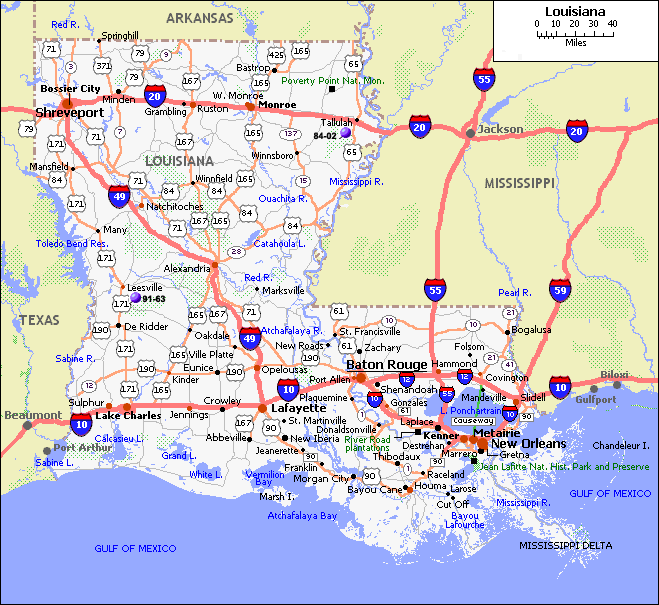 louisiana road map