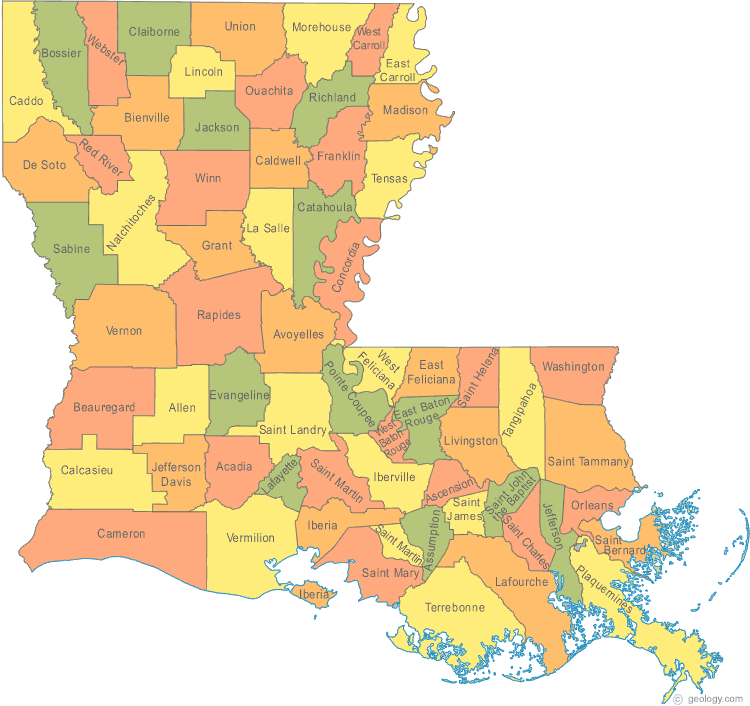 Map of the Louisiana - Louisiana Map