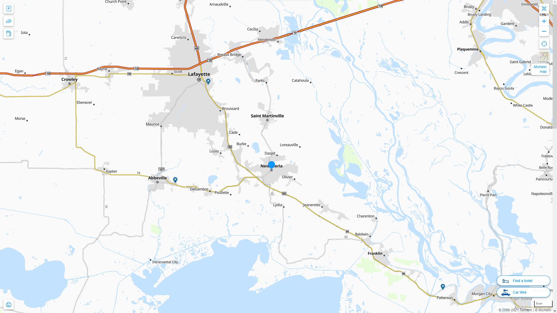 70560 Zip Code New Iberia, Louisiana Map