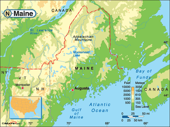 Maine Map USA