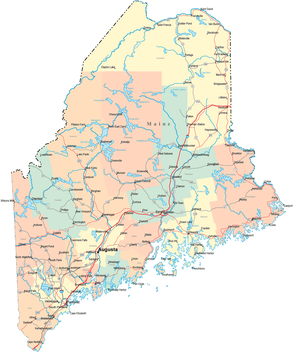 Map of the Maine - Maine Map