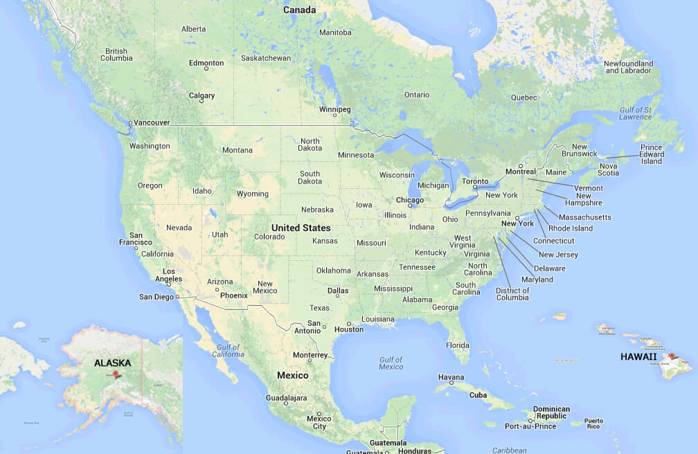 USA States Capitals Map