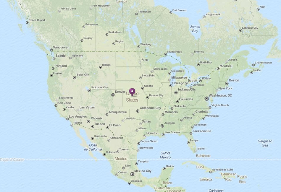 Map of USA Cities