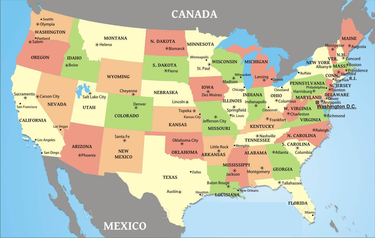 USA Large Wall Map