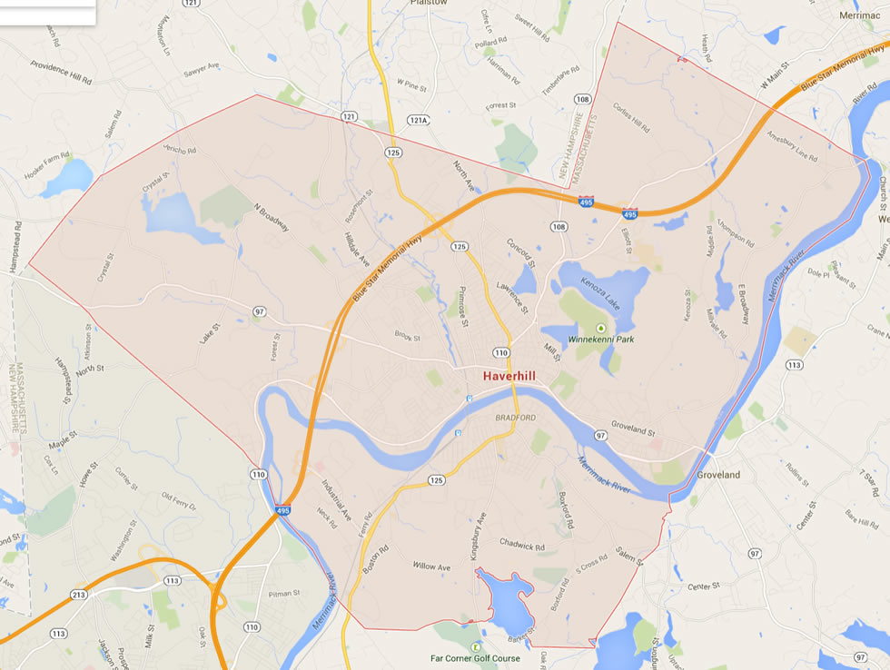Haverhill Massachusetts Map