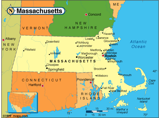 Map of the Massachusetts