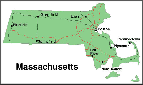 Cities Map of Massachusetts
