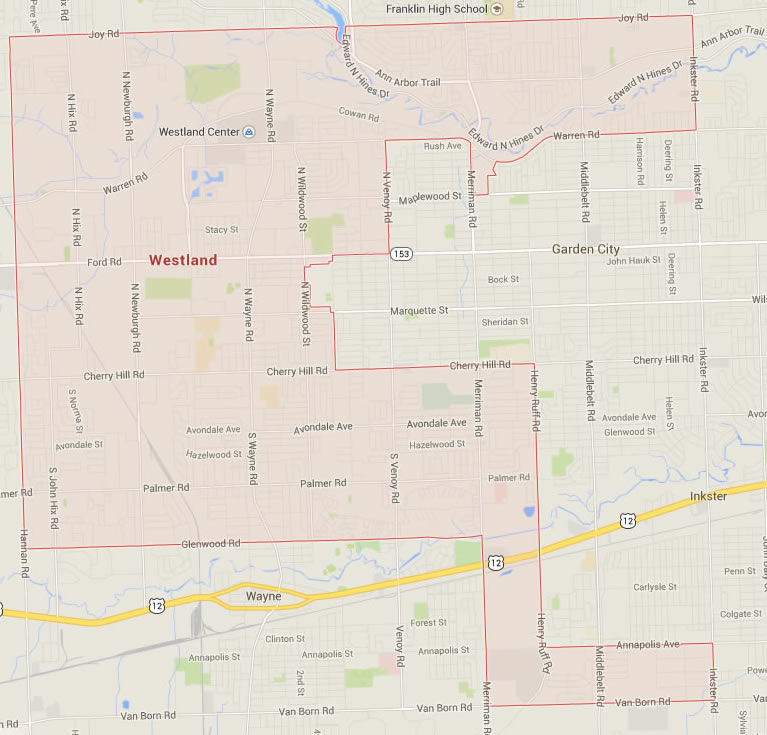 Westland Michigan Map