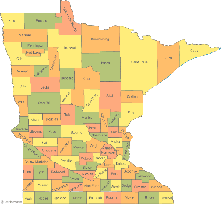 Minnesota Zip Code Map Printable