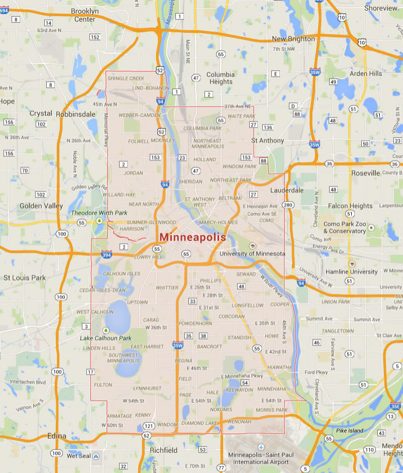 Minneapolis Minnesota Map