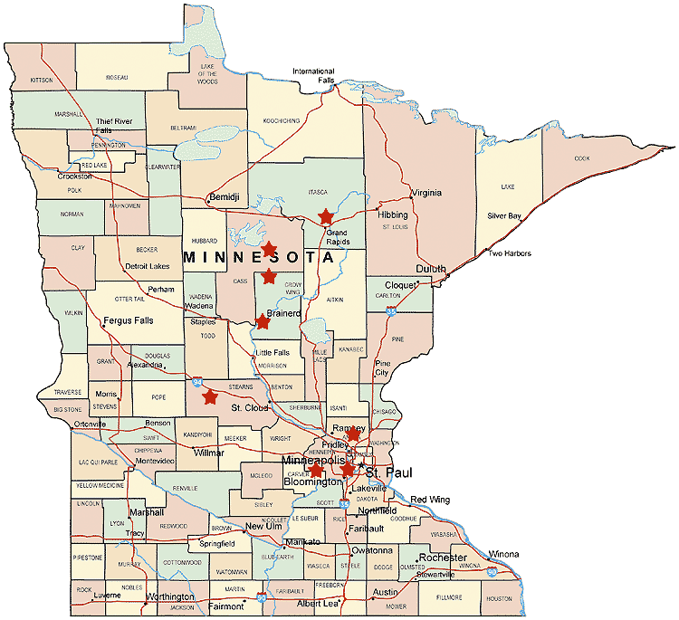 County Map Of Mn With Cities - Palm Beach Map