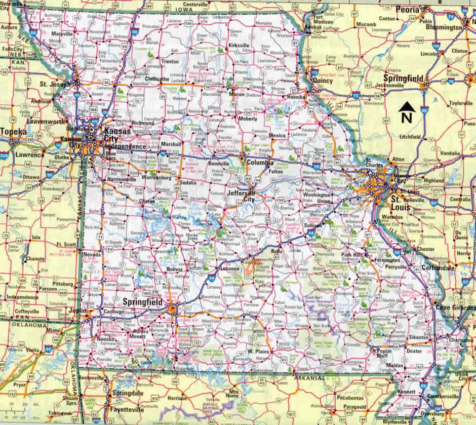 Map of the Missouri