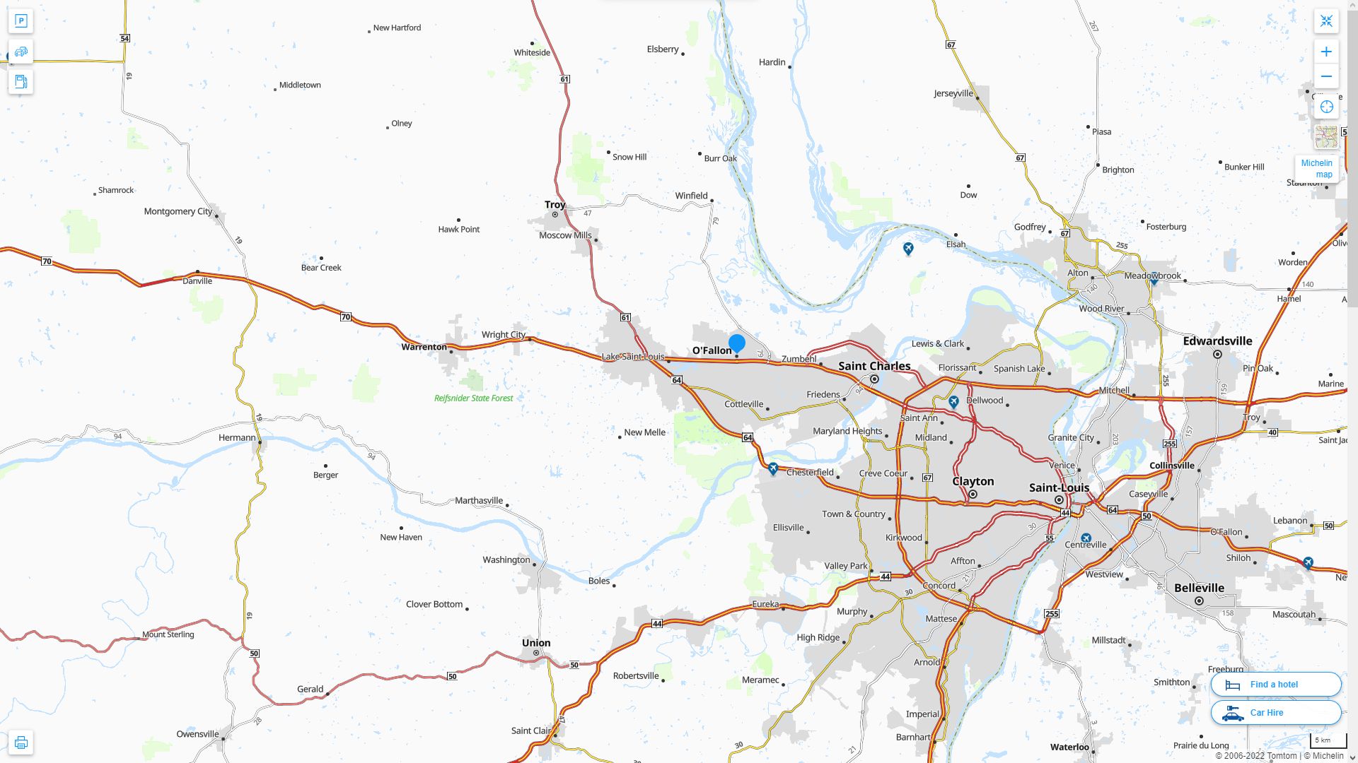 O'Fallon, Missouri Map