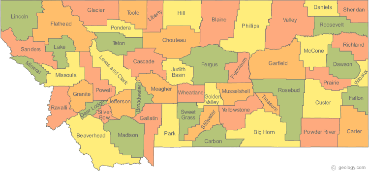 Map of the Montana