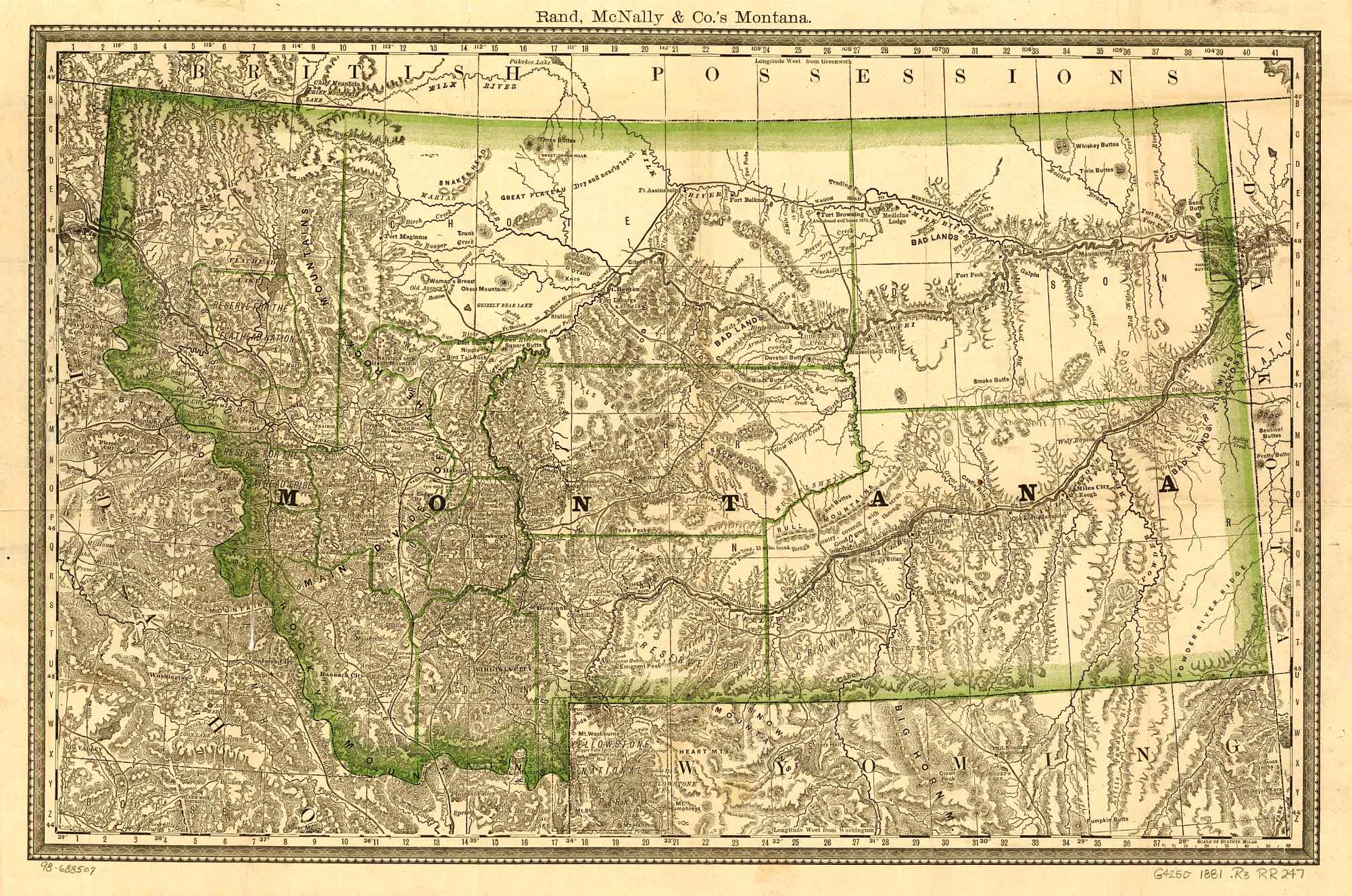 Montana Historical Map