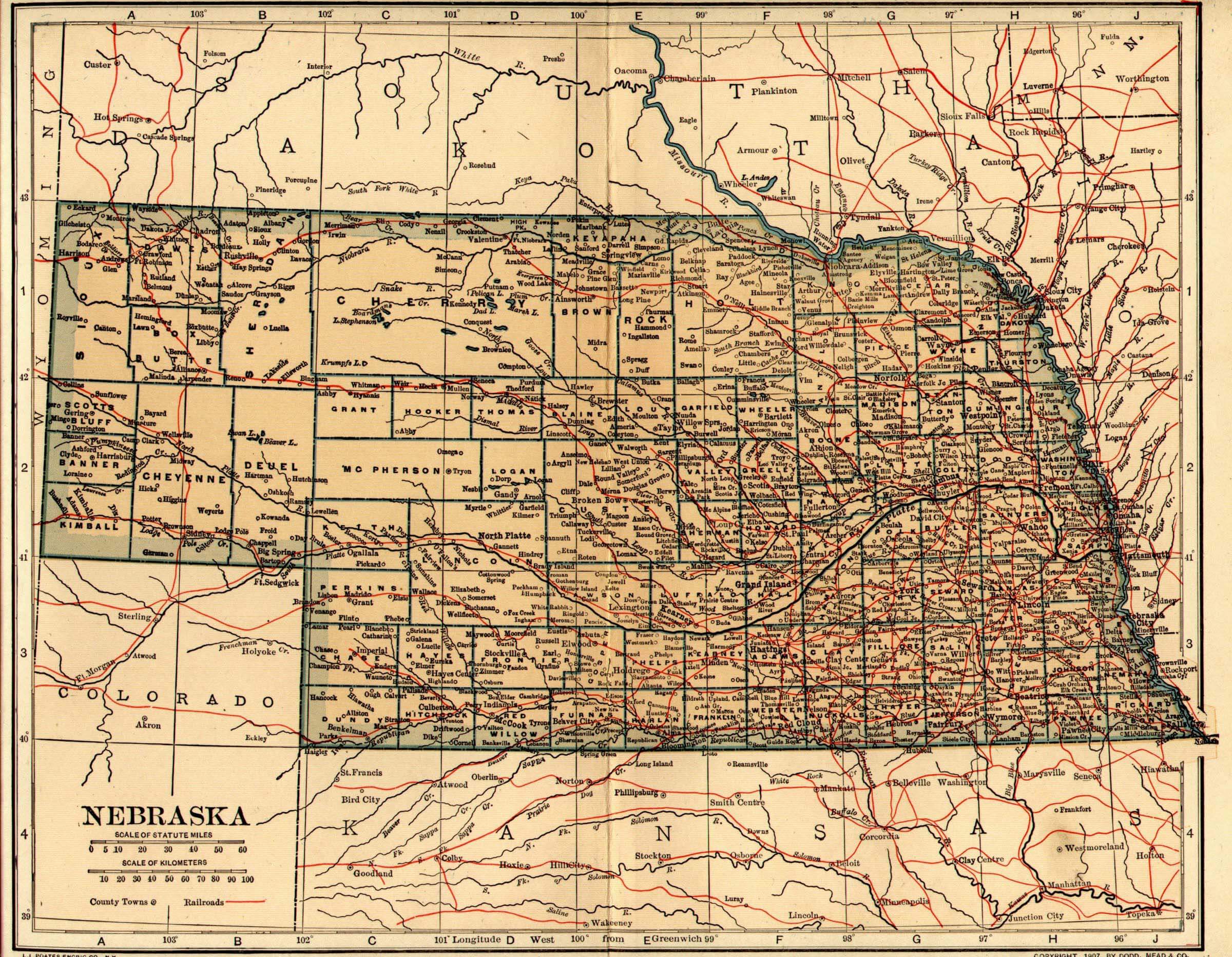 Nebraska Map