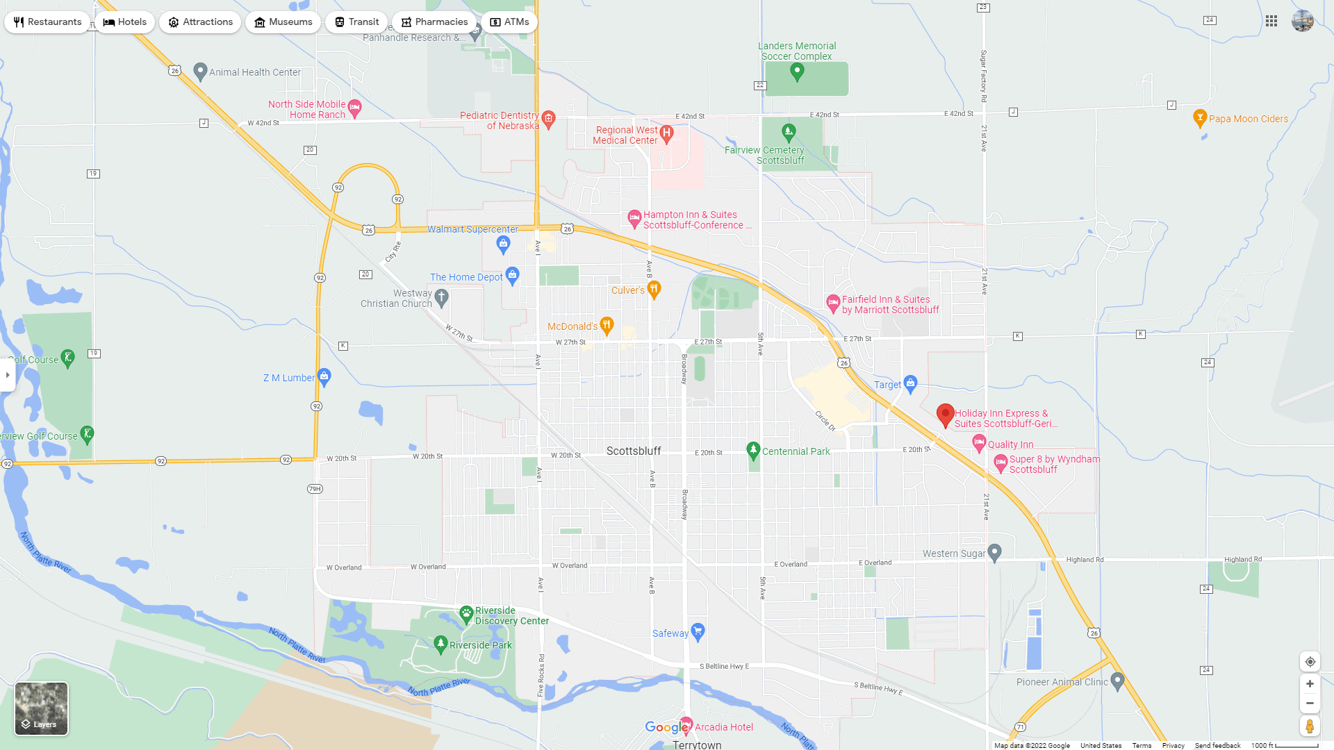 Map Of Scottsbluff Nebraska Scottsbluff Nebraska Map