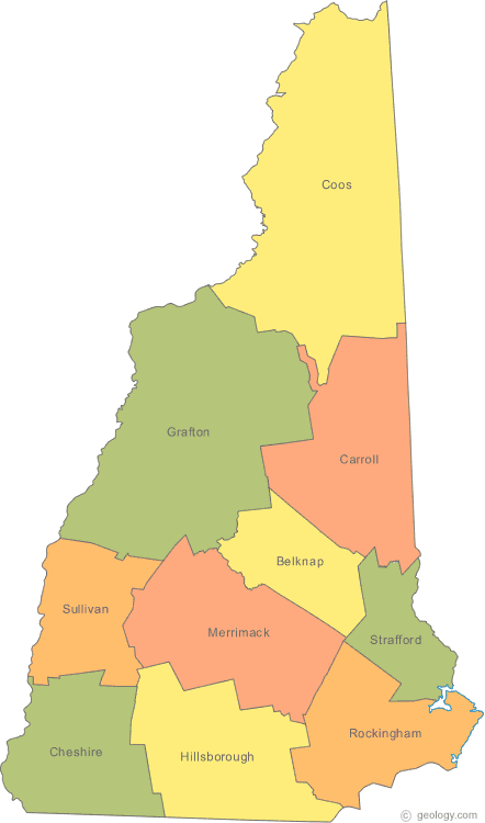 Map of the New Hampshire