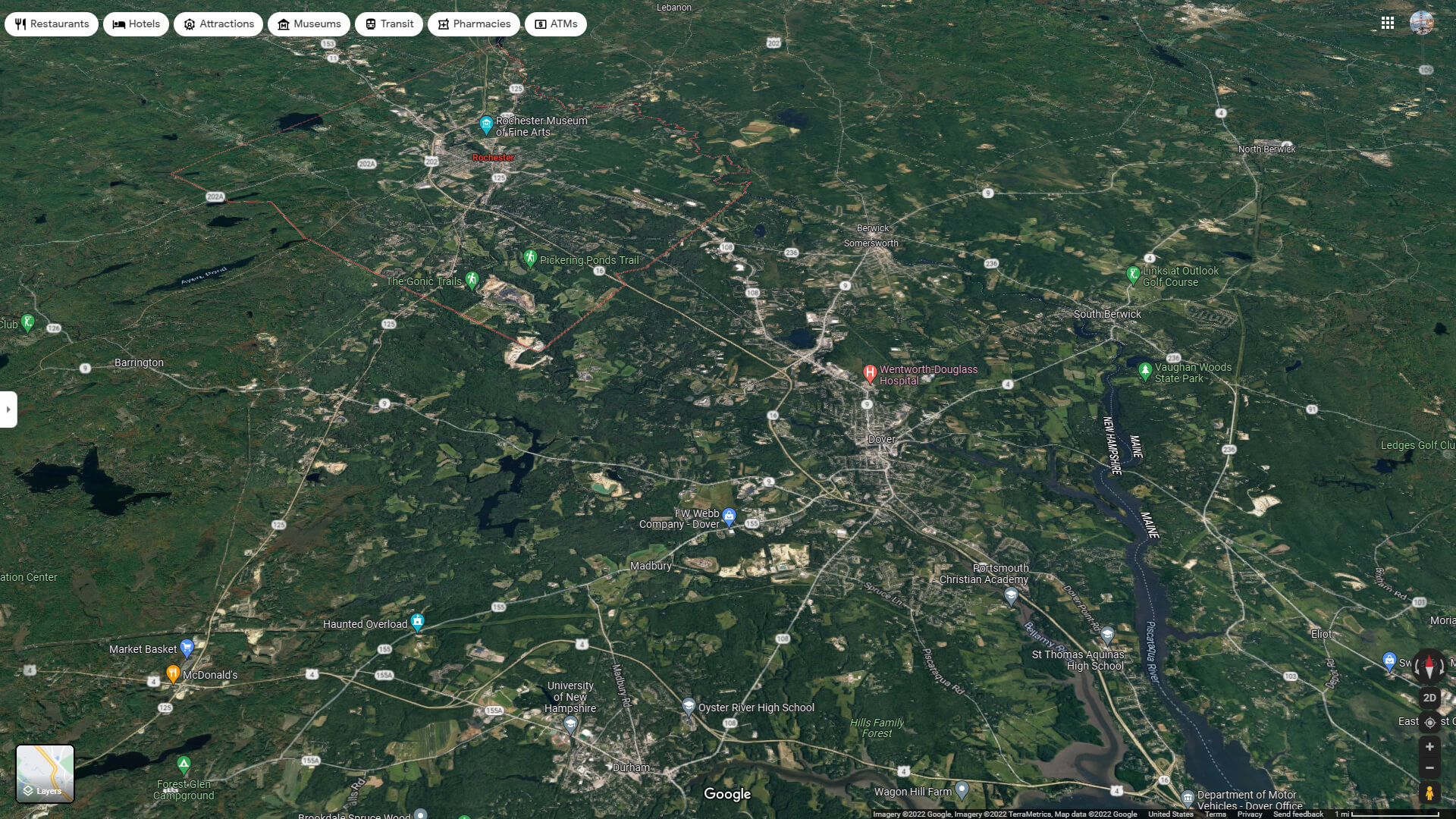 Detailed Rochester Nh Map Rochester, New Hampshire Map