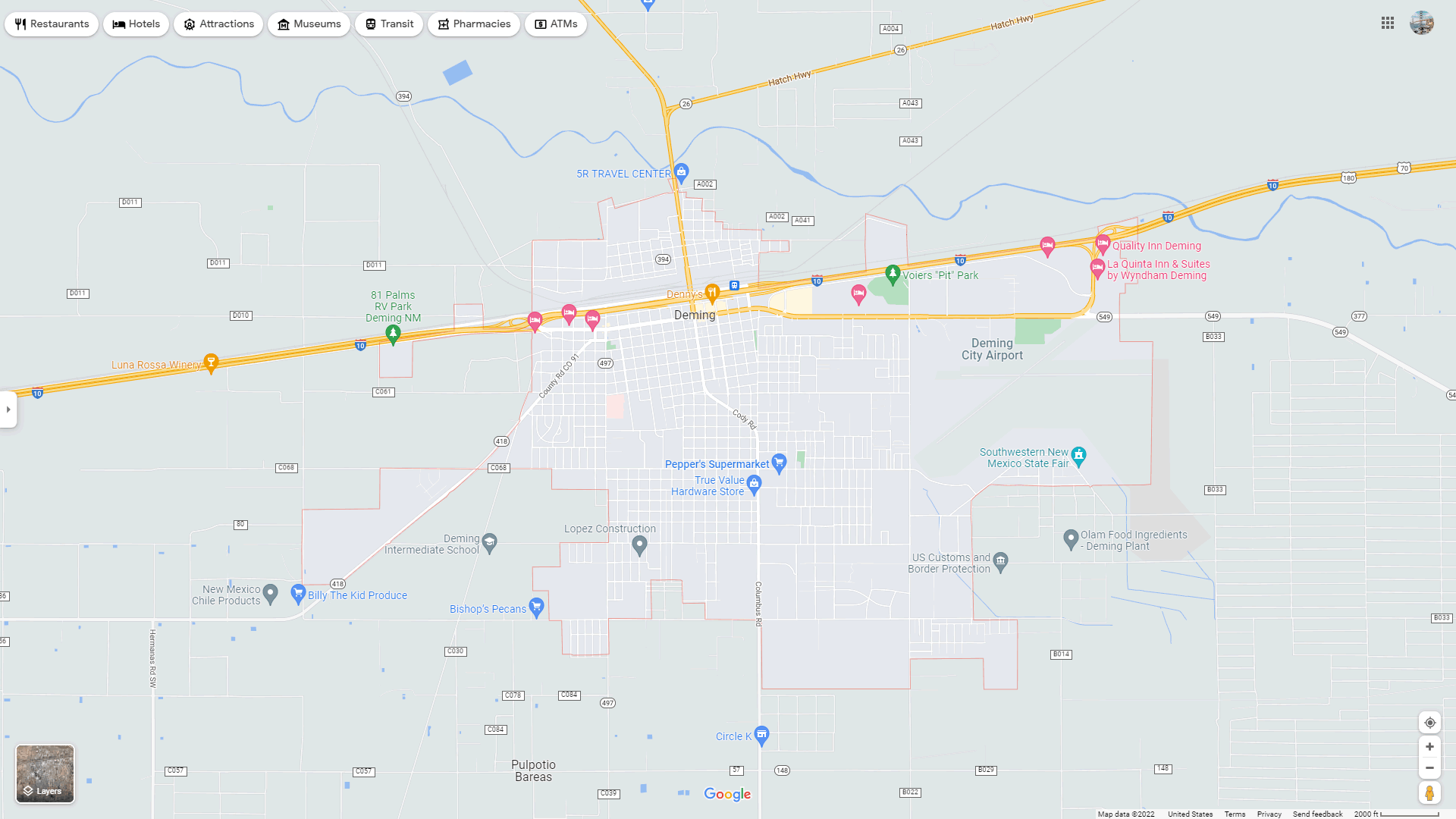 Deming New Mexico Map