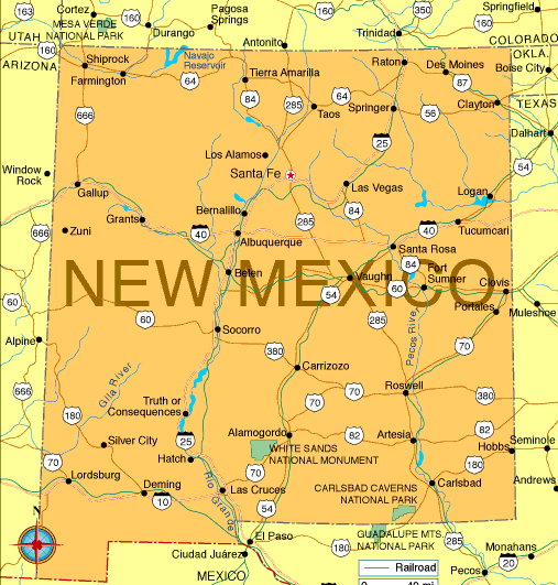 New Mexico Map USA