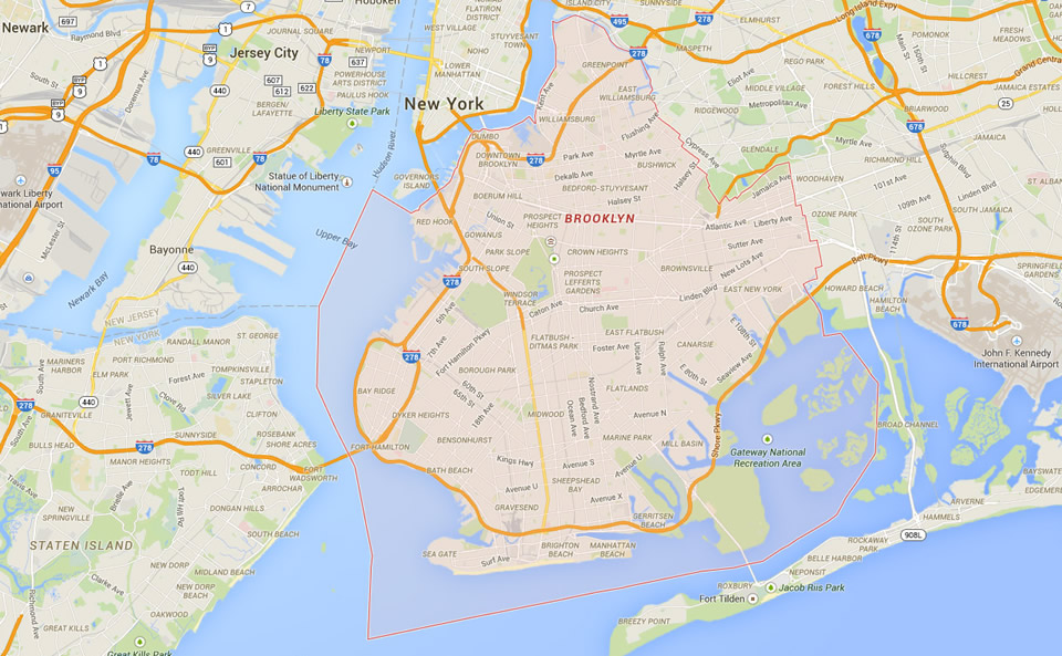 Brooklyn New York Map