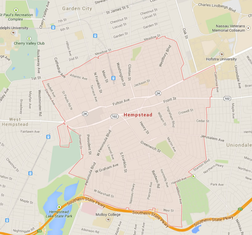 hempstead new york map usa