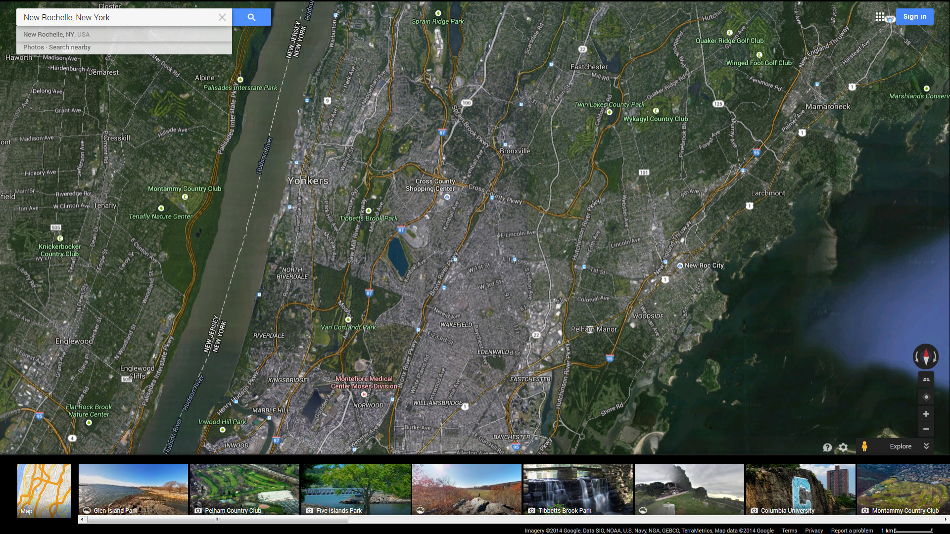 new rochelle map new york us satellite