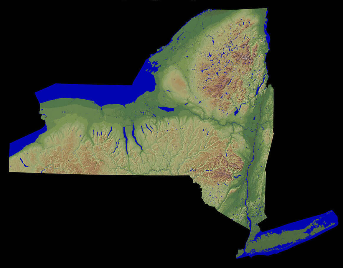 New York Terrain Map