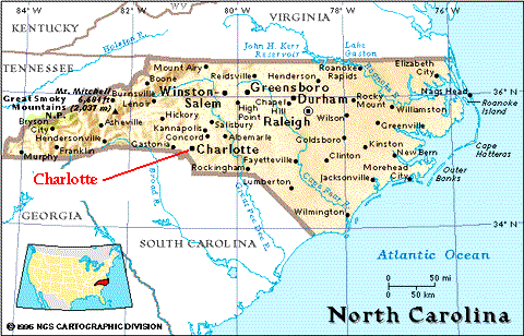 State Map Of North Carolina