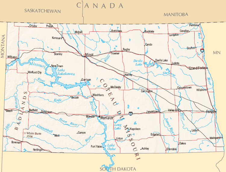North Dakota Map