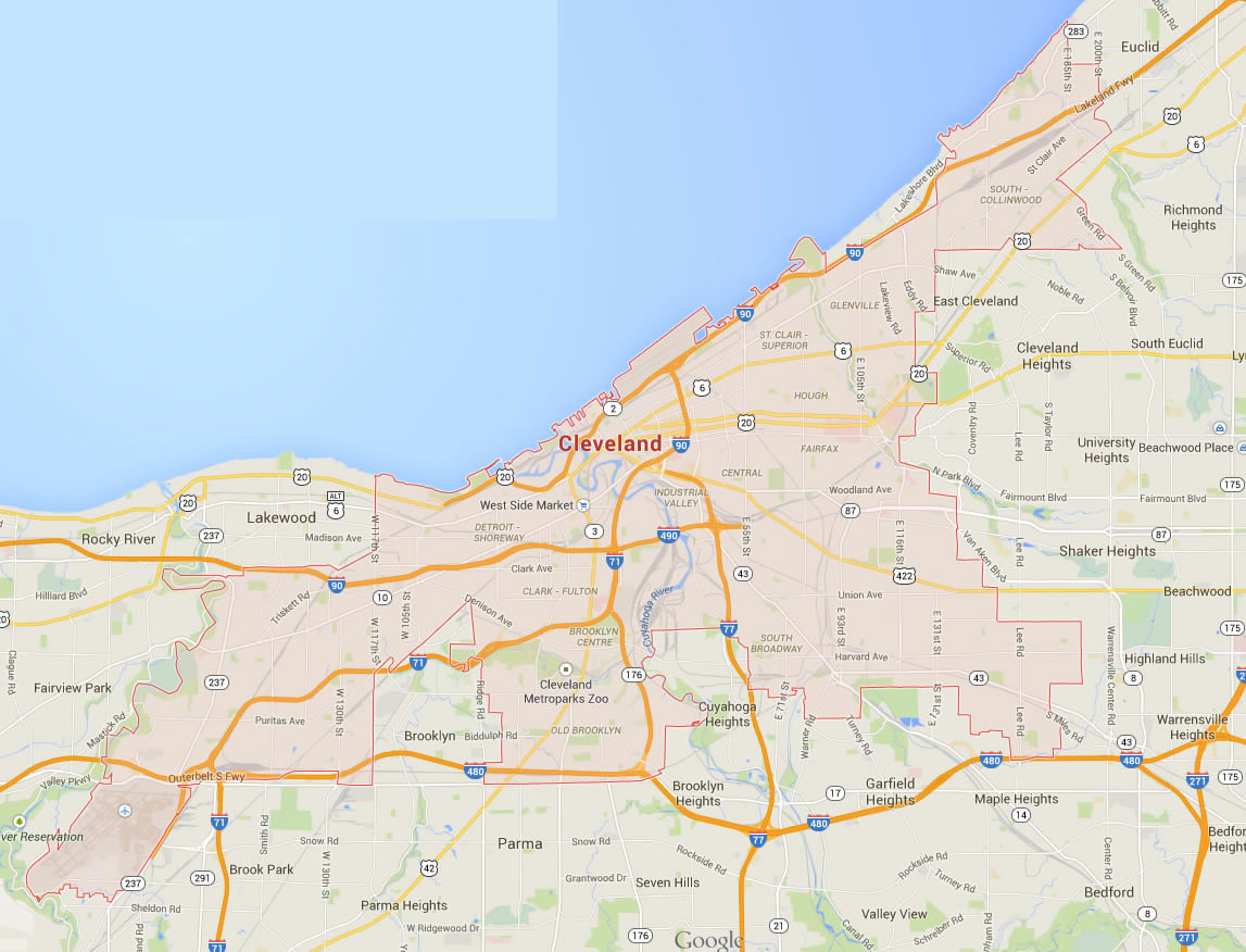 Cleveland Ohio Map
