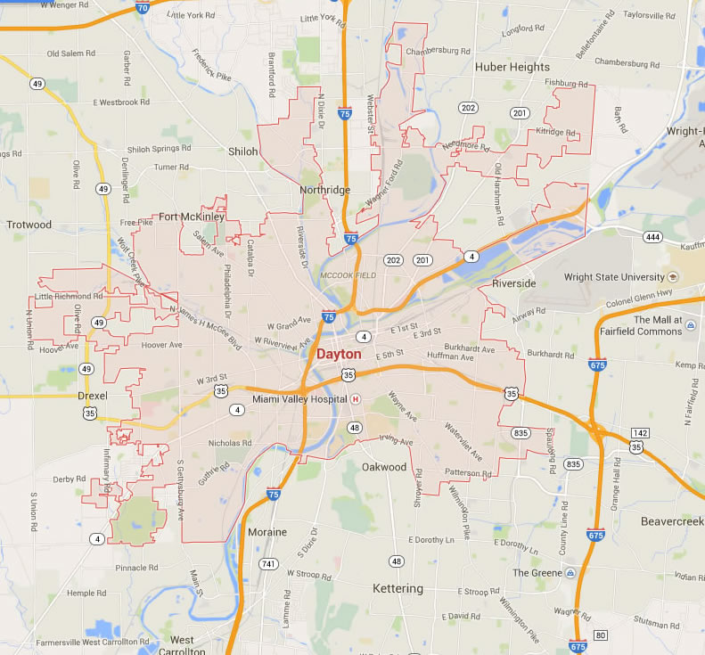 Dayton Ohio Map