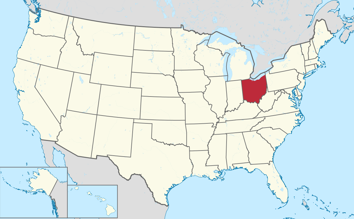 Ohio Map in United States