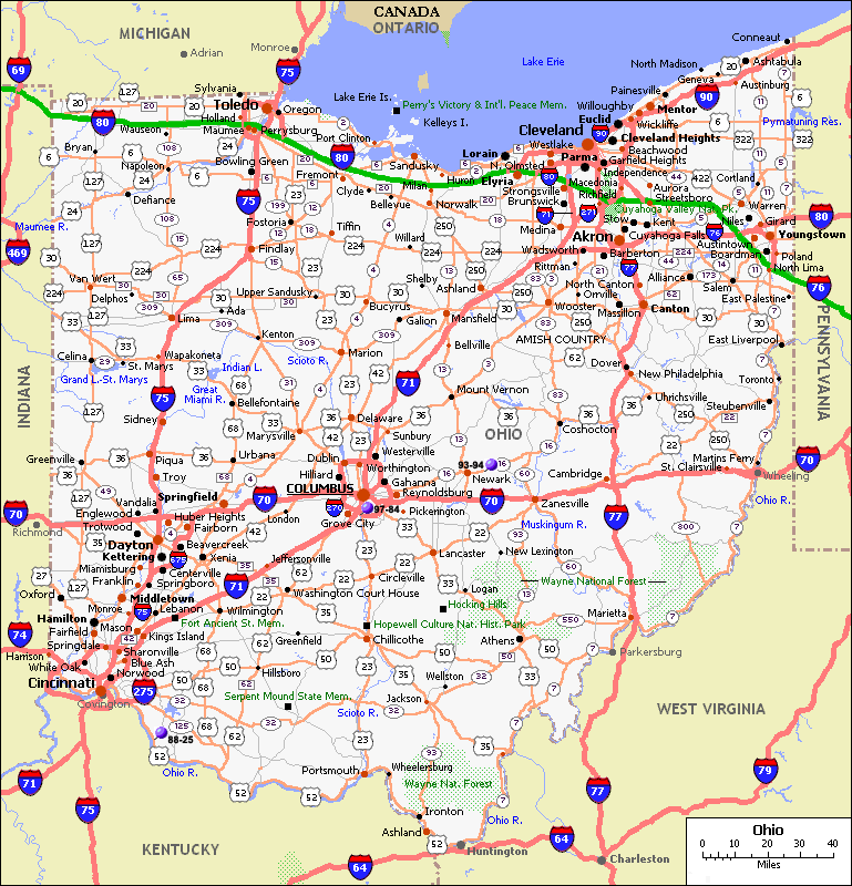 Map Of All Ohio Cities