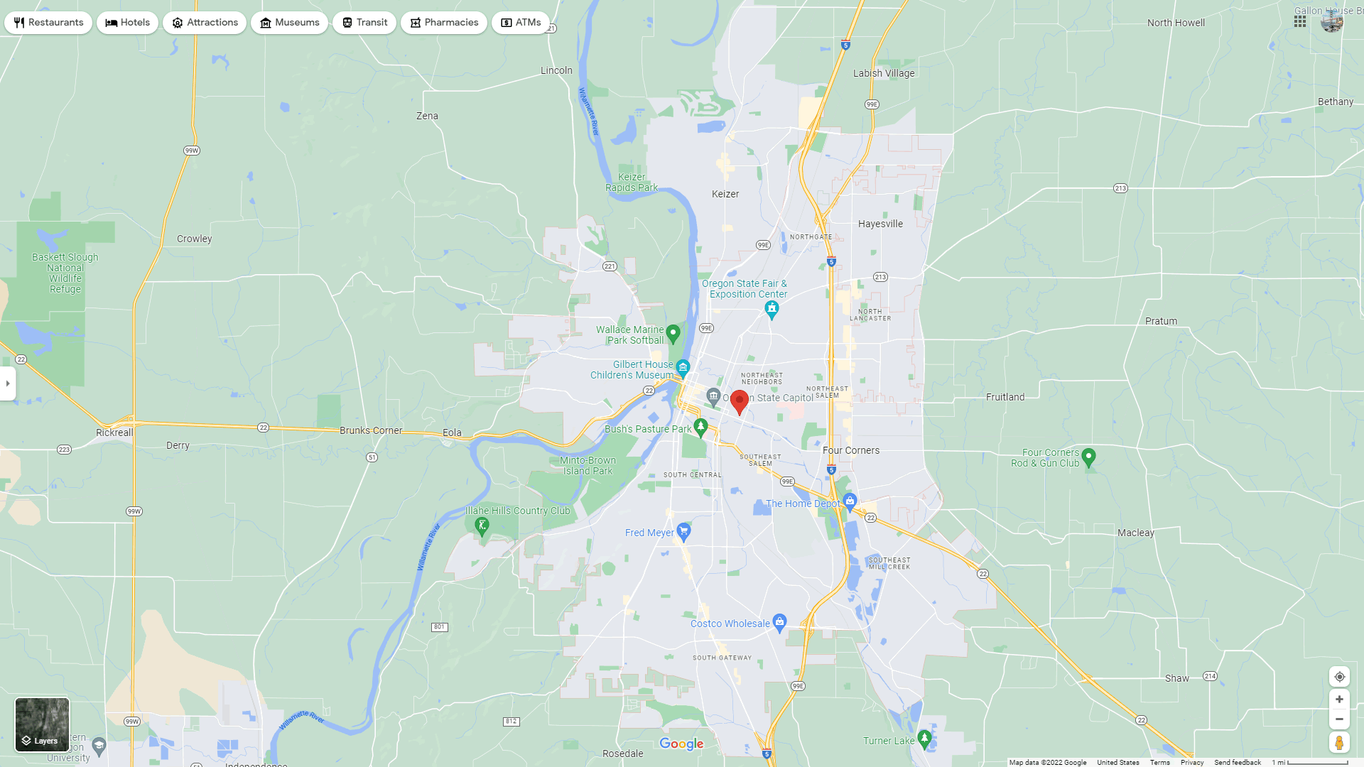 map of salem oregon Salem Oregon Map