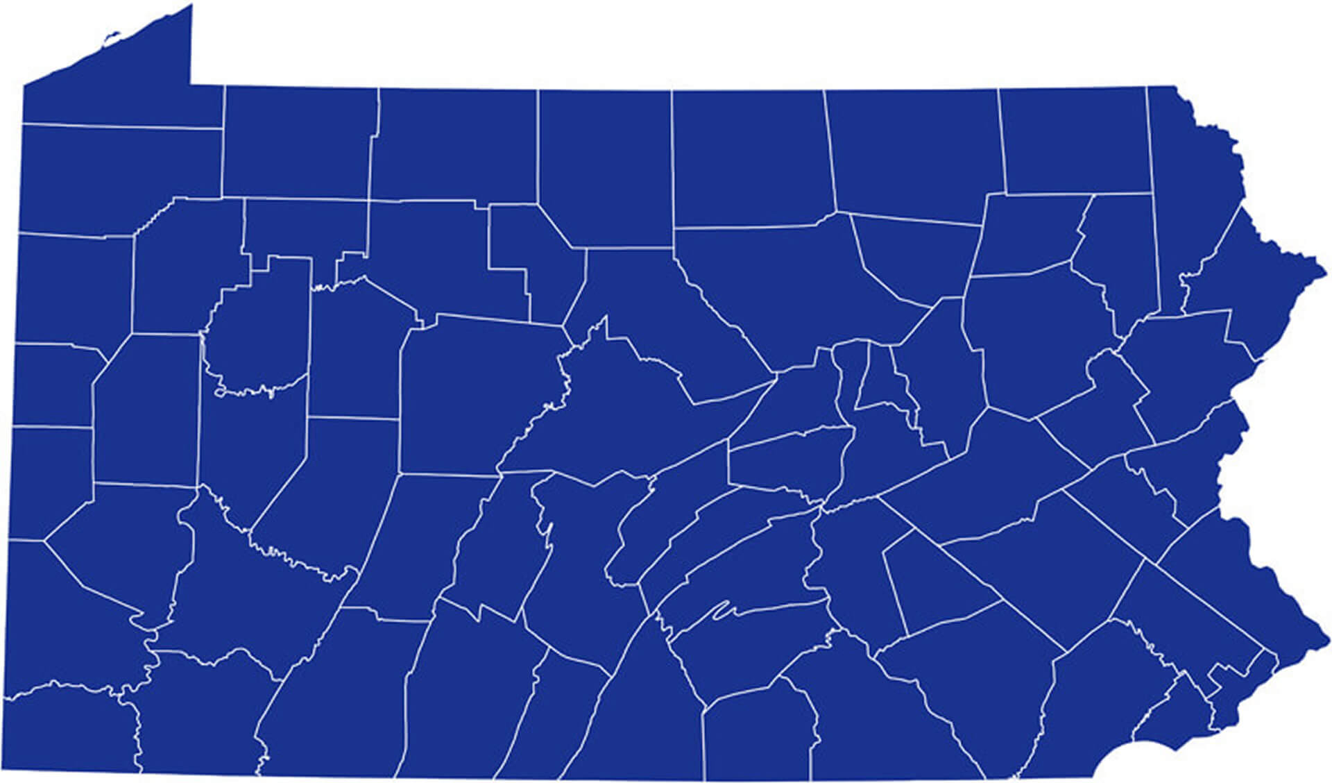 pennsylvania blank map