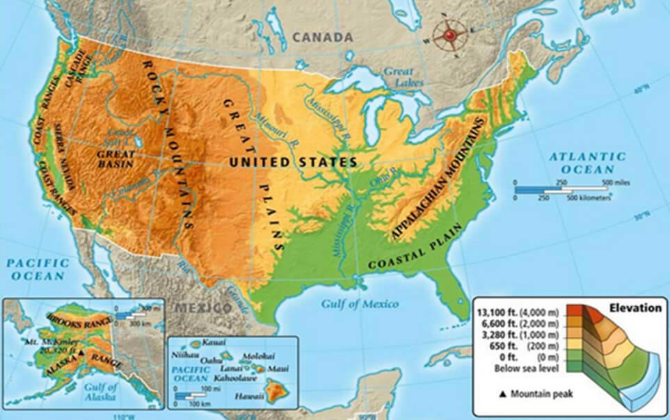 United States Physical Features