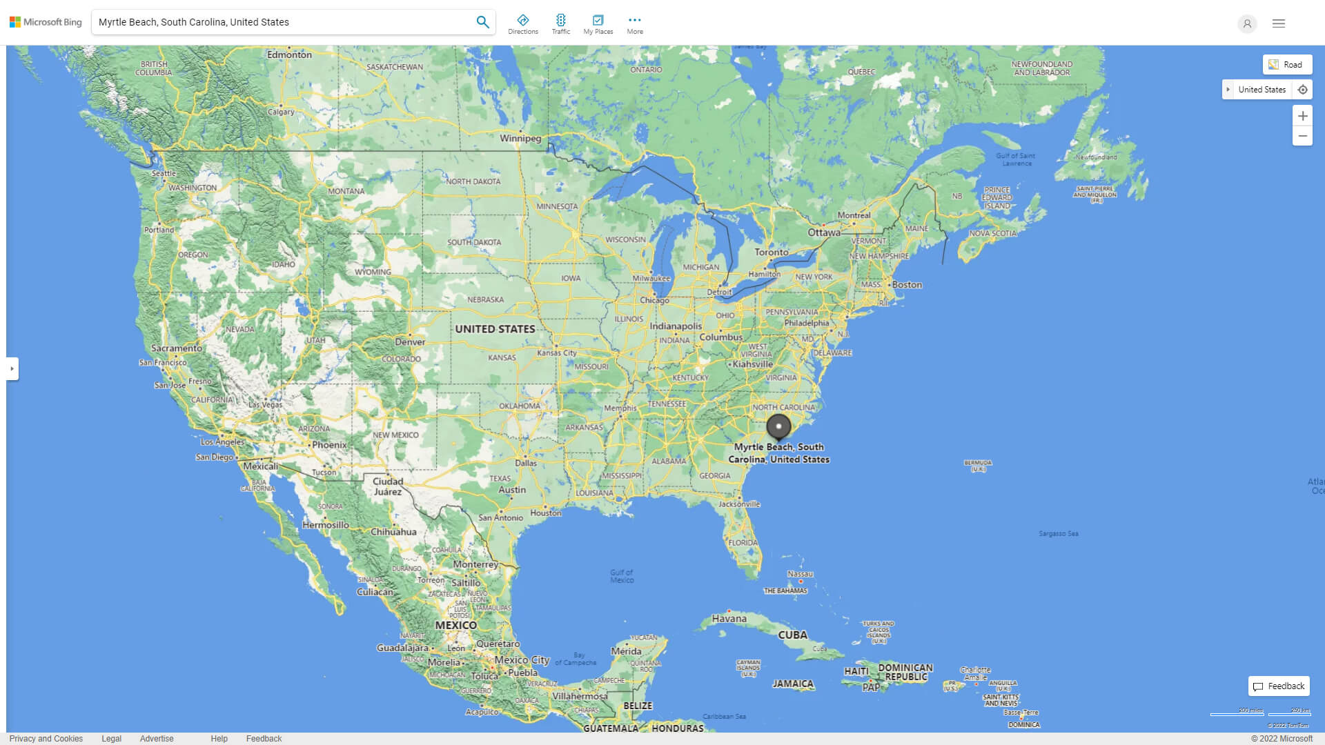 Myrtle Beach South Carolina Map - United States