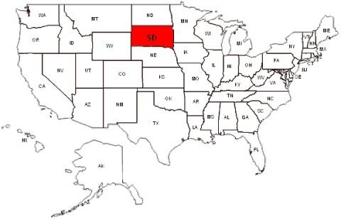 South Dakota Map USA