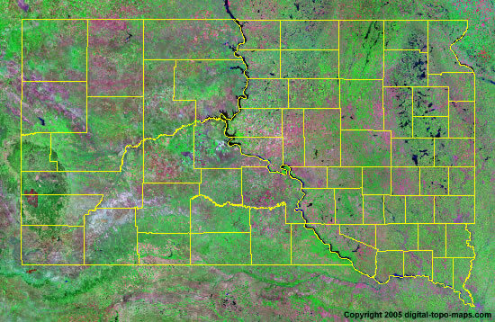South Dakota Satellite Images