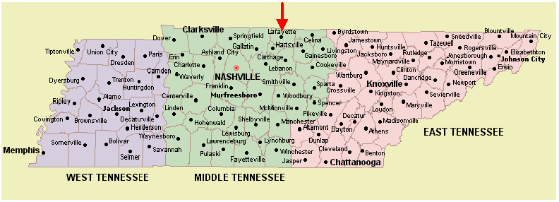 Tennessee Map